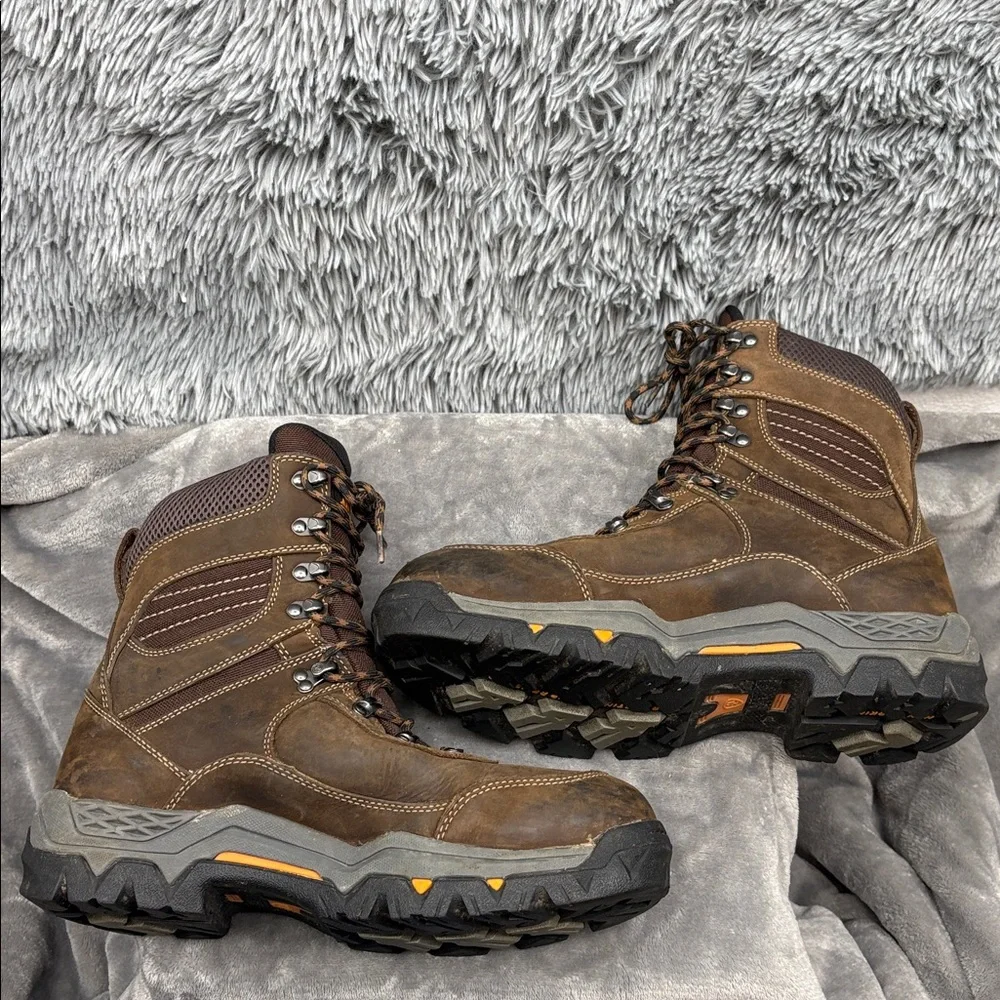 Ariat Boots Mens 9.5 Workhog Waterproof Trek 8 inch H2O Comp Toe Boot Brown